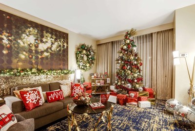 “Glam Christmas” suite at Hilton Las Vegas at Resorts World