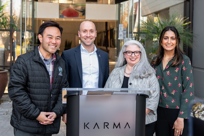 Anthony Kuo, Vice Mayor of Irvine, Evan Bontrager, Vice President of Business Development at Karma, Christine Willett, Sr. Vice President of Business Development at Karma, Mariam Tariq, Chief of Staff at Office of Mayor Farrah Khan City of Irvine.