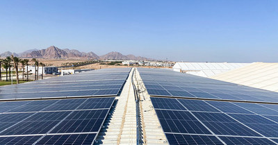 The rooftop solar project at International Convention Center Sharm El-Sheikh (PRNewsfoto/Sungrow Power Supply Co., Ltd)