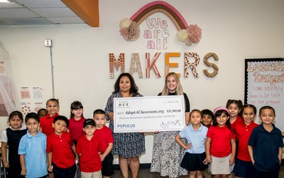 ACE Cash Express raised $31,505 to support teachers, including Amanda Greene at Cesar Chavez Leadership Academy