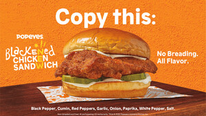 Popeyes® is Reigniting the Chicken Sandwich Wars with its Latest Innovation, a Breading-Free and Flavor-Full Blackened Chicken Sandwich