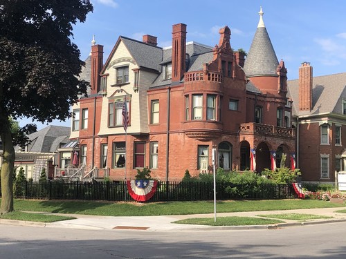 The historic Schuster Mansion in Milwaukee, built by tobacco industrialist George J. Schuster in 1891 and now operating as a beloved bed-and-breakfast attracting guests from every continent, is up for auction by Beth Rose Real Estate and Auctions. The property has undergone almost 
$1 million in restorative renovations by current owners Laura Sue and Rick Mosier, and is listed on the neighborhood, city, state, and national Register of Historic Places.