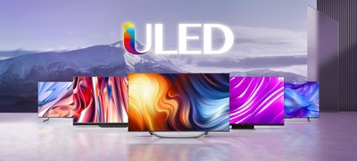 Série de TVs ULED da Hisenese (disponibilidade e código de identificação do produto variam de acordo com o mercado) (PRNewsfoto/Hisense)