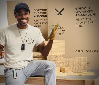 Brooks Smith, Launches First ChopValue Microfactory in US in Las Vegas, recycling chopsticks. Smith has already aligned a recycling program with more than 100 Las Vegas-based Asian and Fusion restaurants, collecting over 5 million discarded chopsticks that will undergo the proprietary ChopValue process and be remanufactured to housewares, furniture and custom projects.