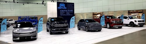 HMPA Winners 2023: Best Technology of the Year - General Motors Super Cruise; City Car of the Year - Hyundai Kona; Luxury Vehicle of the Year - Jeep Grand Wagoneer; EV Car of the Year - Kia EV6; SUV of the Year - Kia Telluride; Truck of the Year - Chevrolet Silverado