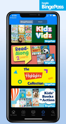 hoopla digital adds new BingePasses, featuring access to four new collections of children’s video, books, and multimedia series.