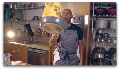 Chef Douglass flips Zero Egg omelet