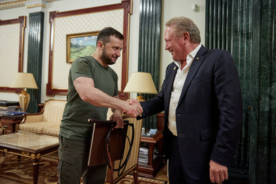 Ukrainian President Volodymyr Zelenskyy and Dr. Andrew Forrest announce investment in Ukraine Green Growth Initiative