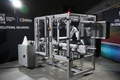 Epson ColorWorks On-Demand Color Label Printer with 6-Axis Robot Delivers Print-and-Apply Label Application System