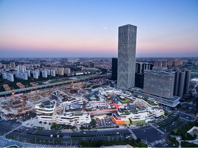 An aerial view of Taikoo Li Qiantan, a retail complex in Shanghai. CHINA DAILY