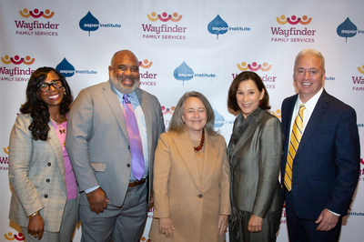 Panelists Dr. Eraka Bath, Dr. Curley Bonds, Wendy Garen and moderator Val Zavala with Wayfinder Family Services President and Chief Operating Officer Jay Allen.