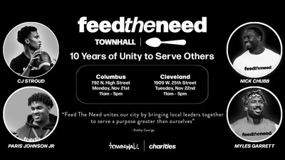 Nick Chubb and Myles Garrett Team with TownHall for Feed The Need #10
 
Pro athletes and prominent community figures lend a helping hand at the 10th annual Feed the Need TownHall Cleveland.