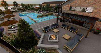 Rendering of Compark Apartments Pool in Parker, CO | Century Living