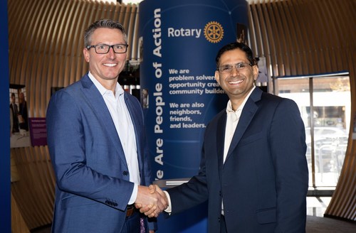 Pictured: Paul Haisman, CIO of Rotary International, and Shyam Upadhyay, President of Accion Labs