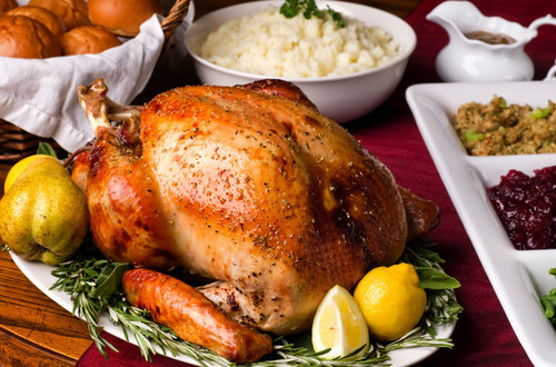 Your turkey will pop with flavor when you use a butter with a higher fat content, seasoned with herbs. Simply create the compound, chill and stick the herb butter under the skin of the turkey.