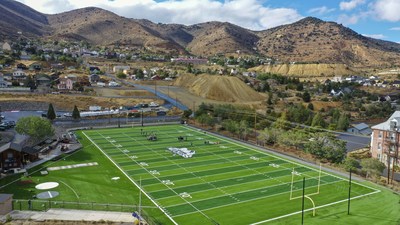 Hellas installed Matrix Helix® and Major Play® synthetic turf at Virginia City High School. The town is located near Mount Davidson, which is where the richest strike in the world was established in 1859 as the gold and silver mining era changed this area forever.