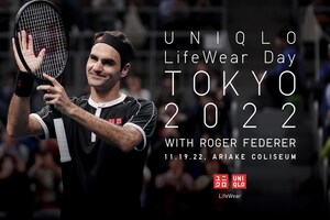 UNIQLO To Hold LifeWear Day in Tokyo with Roger Federer, Global Sporting Icon, on November 19th