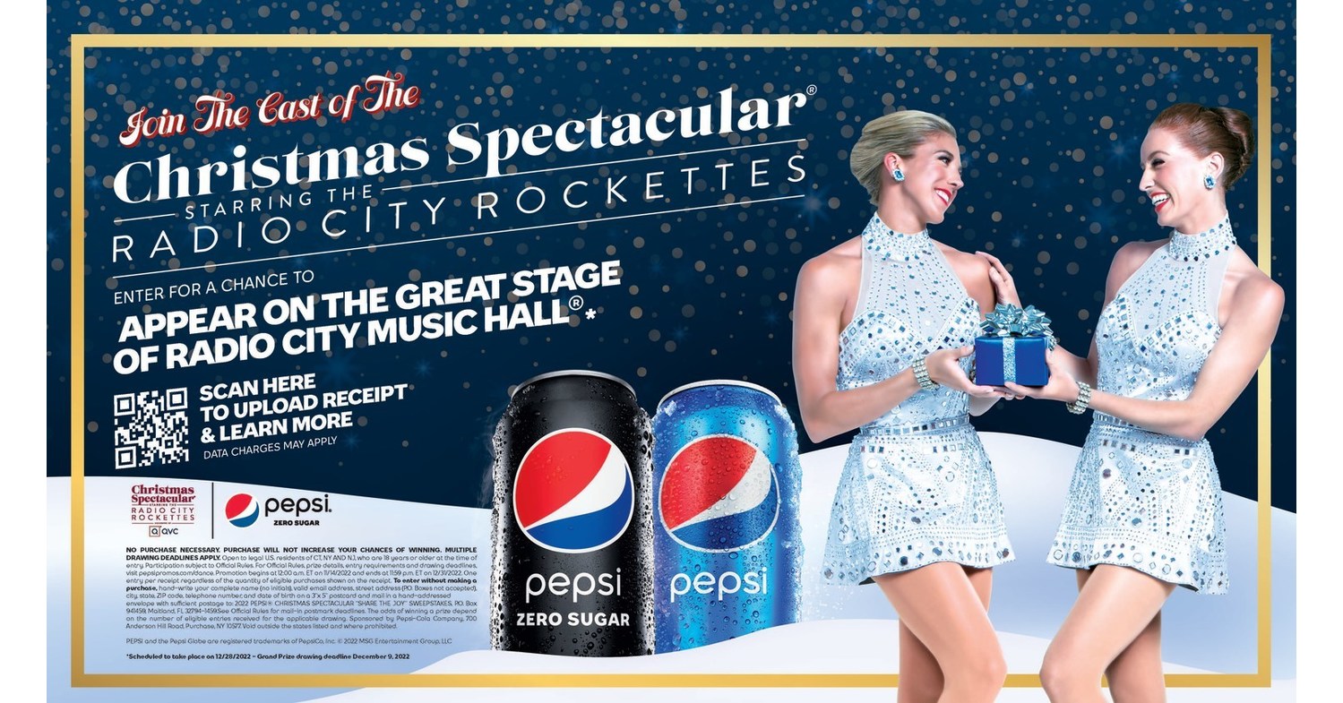 PEPSI® GIVES NEW YORKERS THE CHANCE TO APPEAR ON THE GREAT STAGE OF RADIO  CITY MUSIC HALL DURING THE CHRISTMAS SPECTACULAR STARRING THE RADIO CITY  ROCKETTES