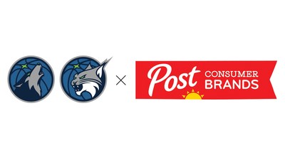 Timberwolves, Lynx x Post Consumer Brands Logo Lockup