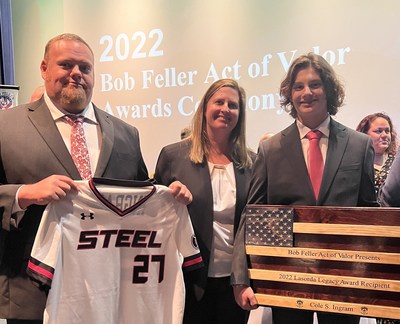 Cole Ingram was honored at the 2022 Bob Feller Act of Valor Award Ceremony.
