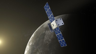 (Illustration) NASA's Cislunar Autonomous Positioning System Technology Operations and Navigation Experiment, or CAPSTONE, has finalized its orbit at the Moon and is now in the operational phase of its mission. Credits: NASA/Daniel Rutter