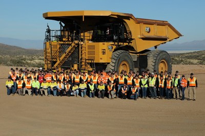 Caterpillar early learner customers attended the demonstration of the company's first battery electric 793 mining truck.