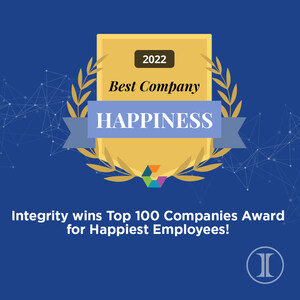 Integrity Named One of the Top 100 Companies for Happiest Employees in the United States