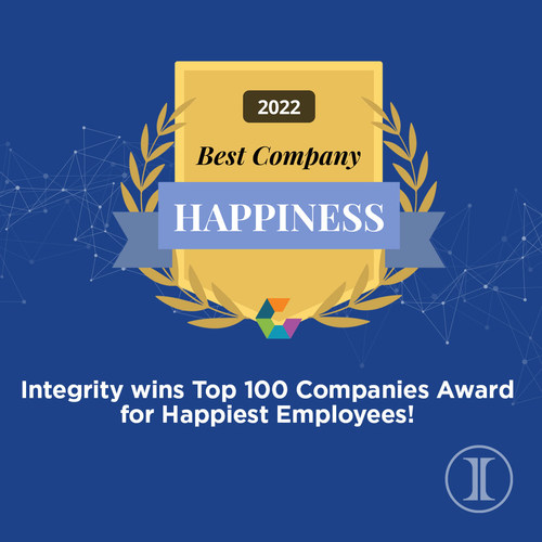 Integrity Named One of Top 100 Companies for Happiest Employees in the United States