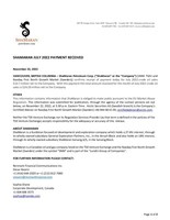 SHAMARAN JULY 2022 PAYMENT RECEIVED (CNW Group/ShaMaran Petroleum Corp.)