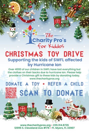 "Charity Pros for Kiddos" Christmas Toy Drive Launched to Support Children in SWFL Impacted by Hurricane Ian