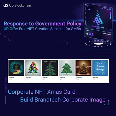 Corporate NFT Xmas Card Build Brandtech Corporate Image with UD