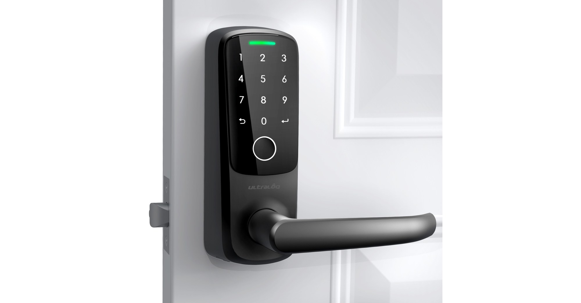 ULTRALOQ Lever, Heavy Duty Smart Lock 5-in-1 Keyless Entry Door Locks,  Fingerprint Lock with Keypads and Voice Guide, Smart Door Lock for Front  Door, Home and Office Black 