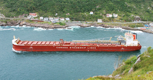 Bulk Ship of the Year, MV Nukumi, in Saint John’s Harbour, Newfoundland. (CNW Group/The CSL Group Inc.)