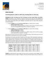 Filo Mining Reports 1,356m at 1.09% CuEq, including 424m at 1.54% CuEq (CNW Group/Filo Mining Corp.)