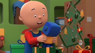 Enjoy the Canadian premiere of WildBrain's Caillou's Perfect Christmas on December 9 on Family Jr. (CNW Group/WildBrain Television)