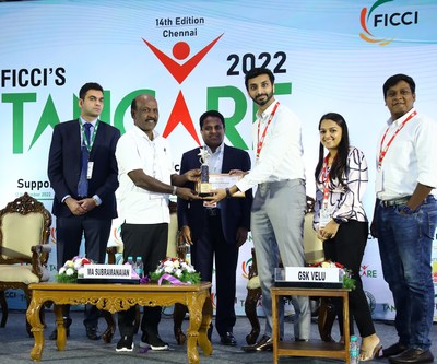 Dr Adith Chinnaswamy, COO & Co Founder, MediSim VR receives TANCARE Startup of the Year Award 2022