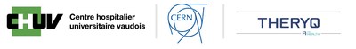 PMB-Alcen, CERN and Centre Hospitalier Universitaire Vaudois (CHUV) Logos