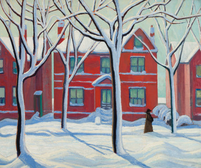 Six major works by Lawren Harris totalled $7.3 million at the Heffel fall auction, led by House in the Ward, Winter, City Painting No. 1, which surpassed $2 million. (CNW Group/Heffel Fine Art Auction House)