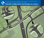 Reconstruction des ponts d'étagement du chemin des Quatre-Bourgeois à Québec - Les nouvelles bretelles du chemin des Quatre-Bourgeois désormais en service