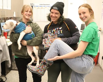 Petco Love and BOBS from Skechers are celebrating the holiday season by gifting 1,000 pairs of BOBS® footwear to shelter employees from Petco Love's extensive network, including these employees at KC Pet Project.