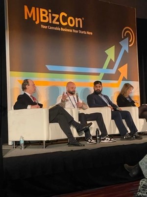 Matthew Morgan speaking at MJBizCon 2022