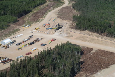 Aerial View of Box-Cut and Laydown Area (CNW Group/Foran Mining Corporation)