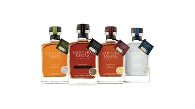 Cantera Negra Silver, Reposado, Aejo, Extra Aejo tequila selections.