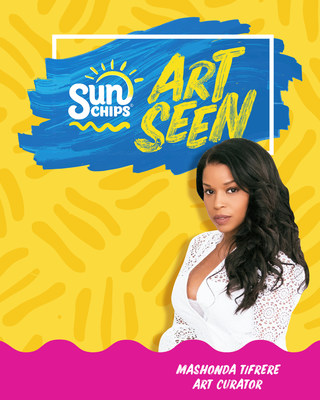 Art curator and collector, singer, and diversity advocate Mashonda Tifrere partners with SunChips to spotlight underrepresented artists for the brand’s “Art Seen” program.