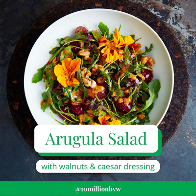 Arugula Salad with Walnuts and Ceasar Dressing by Tracey McQuirter