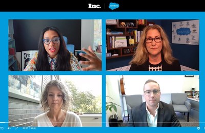 Clinton B. Armstrong (bottom right) shared his staffing expertise with Inc. Magazine and fellow executives at a roundtable webinar on improving employee experience. The business magazine joined with Salesforce to host the webinar Nov. 28, 2022.