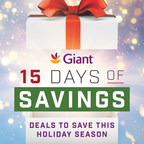 Giant Announces 15 Days of Savings Campaign to Help Customers Save Money this Holiday Season