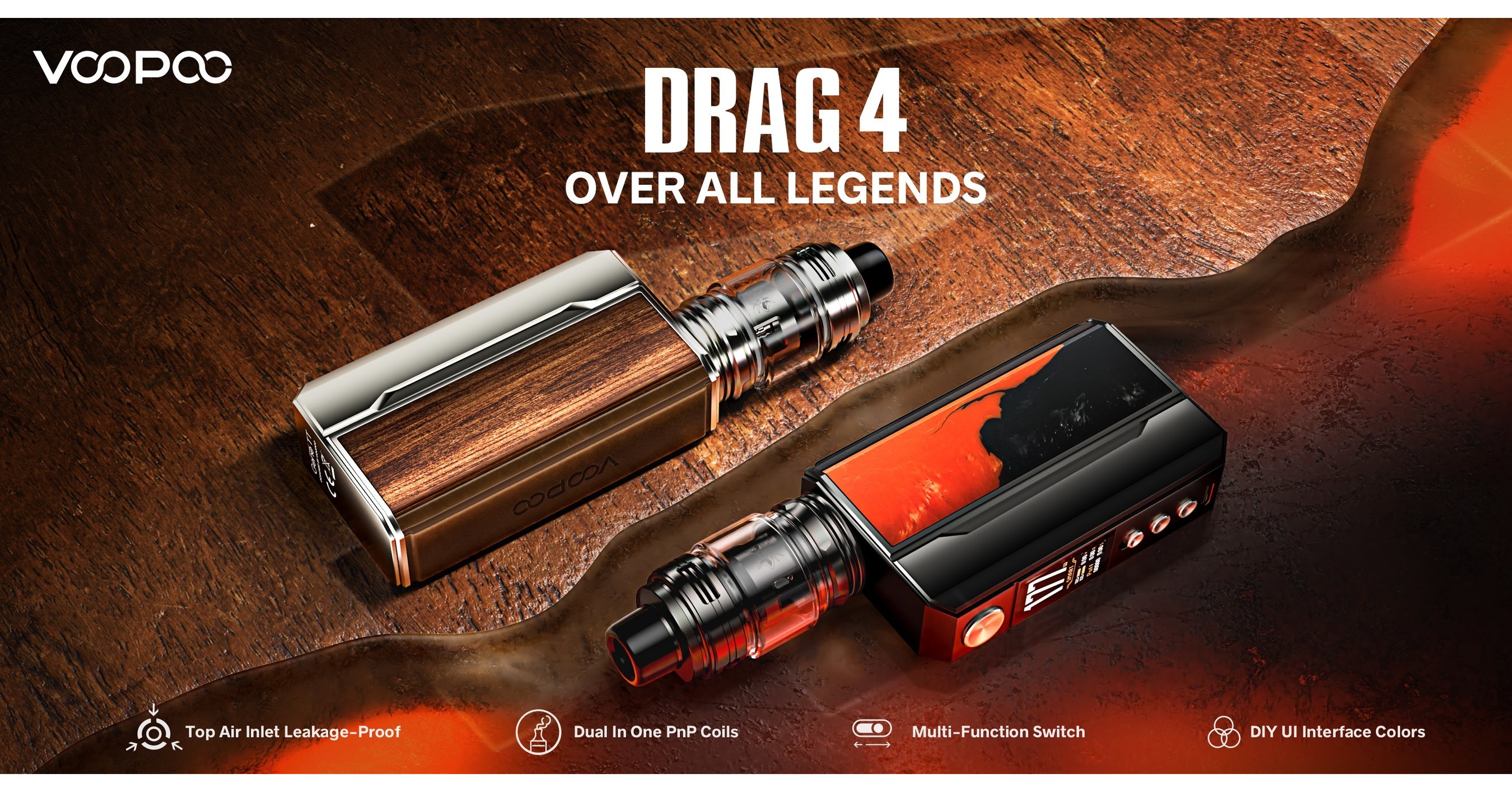 Over All Legends, VOOPOO DRAG 4 Officially Released with Its Quadruple  Uniqueness