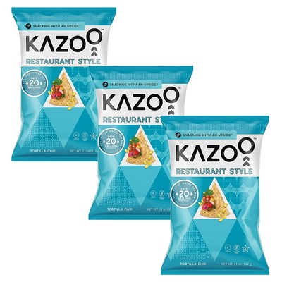 Kazoo Snacks Restaurant Style Tortilla Chips - 3-Pack