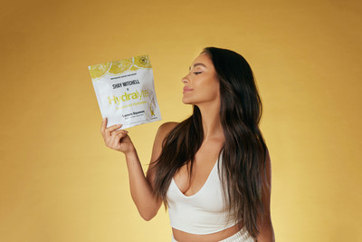 Shay Mitchell debuts new Lemon Squeeze flavor rapid rehydration drink in collaboration with HydraLyte. Photo Credit: HydraLyte